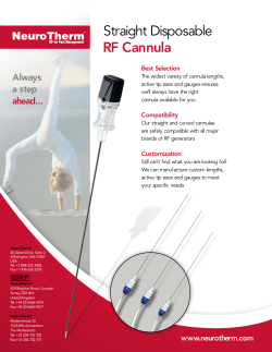 Straight Disposable RF Cannula
