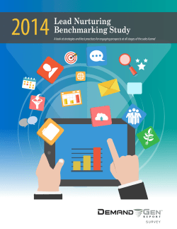 Lead Nurturing Benchmarking Study
