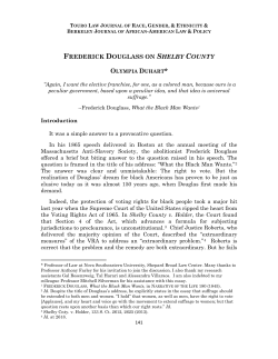 frederick douglass on shelby county