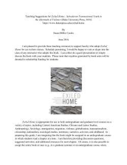 Teaching Suggestions for Exiled Home
