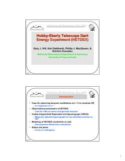 Hobby-Eberly Telescope Dark Energy Experiment (HETDEX)