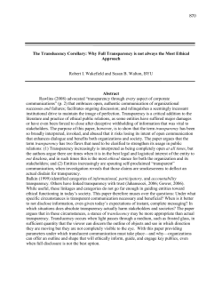 The Translucency Corollary: Why Full Transparency is Not Always