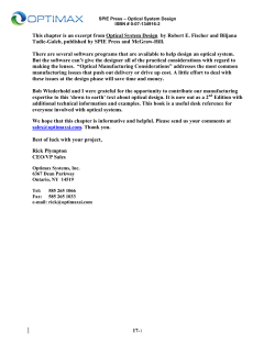 Optical System Design - Optimax Systems, Inc.
