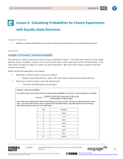 Lesson 4: Calculating Probabilities for Chance