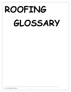 roofing glossary - Firestone Technical Database