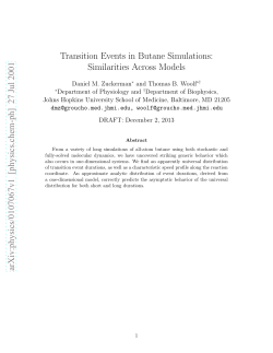 Transition Events in Butane Simulations: Similarities Across Models