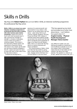 Skills n Drills - Foundation for Community Dance