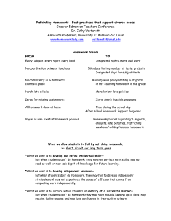 Rethinking Homework: Best practices that support diverse