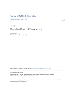 The Next Form of Democracy