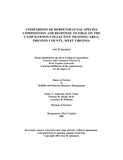 Amy Spurgeon - WVU Division of Forestry and Natural Resources