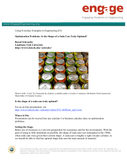 Is the Shape of a Soda Can Truly