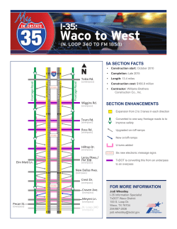 I-35 Project 5A - Waco to West