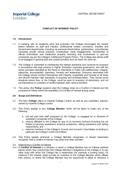 Conflict of Interest Policy