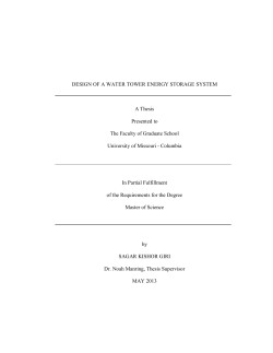 DESIGN OF A WATER TOWER ENERGY