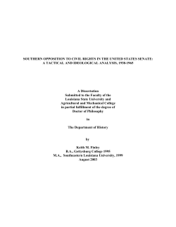 SOUTHERN OPPOSITION TO CIVIL RIGHTS IN THE UNITED