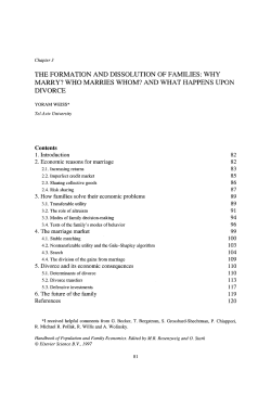 the formation and dissolution of families