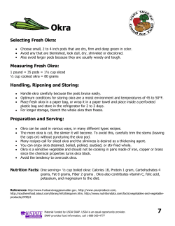 Selecting Fresh Okra