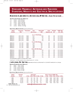 STANDARD PARABOLIC ANTENNAS