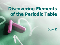 Discovering Elements of the Periodic Table