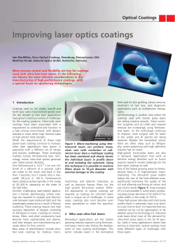 Improving laser optics coatings