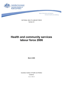 Health and community services labour force 2006