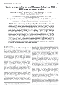 Glacier changes in the Garhwal Himalaya, India, from 1968 to 2006