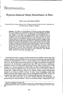 Hypoxia-Induced Sleep Disturbance in Rats