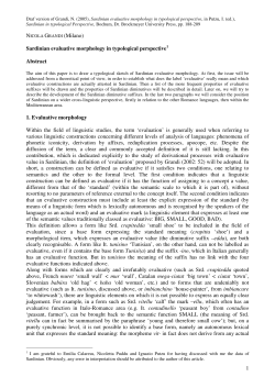 1 NICOLA GRANDI (Milano) Sardinian evaluative