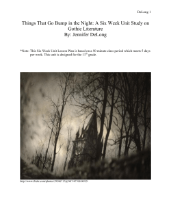 Things That Go Bump in the Night: A Six Week Unit Study on Gothic