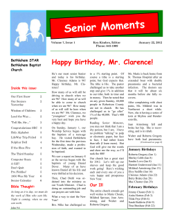 Senior Moments - Bethlehem Baptist Church