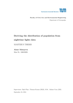 Deriving the distribution of population from nighttime lights data