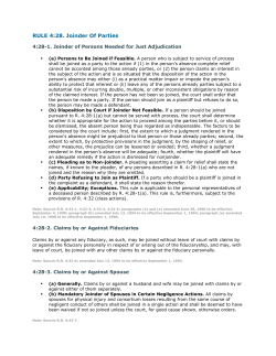 RULE 4:28. Joinder Of Parties