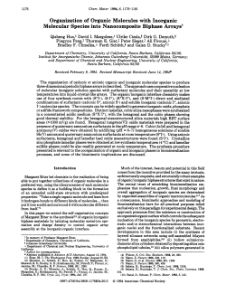 Organization of Organic Molecules with Inorganic Molecular Species