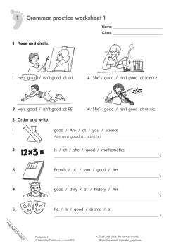 1 Grammar practice worksheet 1