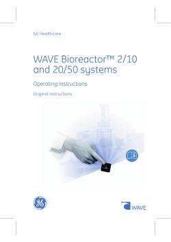 WAVE Bioreactor&trade; 2/10 and 20/50 systems