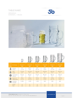 tableware - Stoelzle