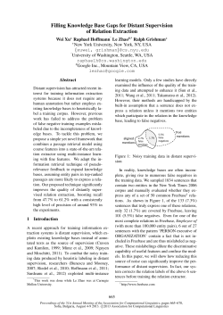 Filling Knowledge Base Gaps for Distant Supervision of Relation