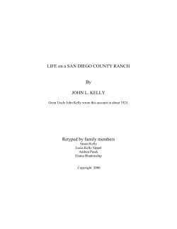 Life on a San Diego County Ranch by John Kelly