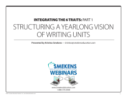 structuring a yearlong vision of writing units