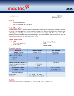 Product Product Description Typical Applications Physical