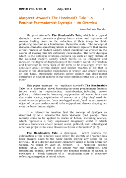 Margaret Atwood`s The Handmaid`s Tale &ndash; A Feminist Postmodernist