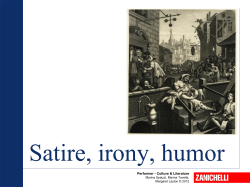 Satire, irony, humor - "A. Martini"