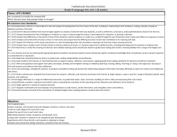 Grade 8 Language Arts Unit 1 (8 weeks)