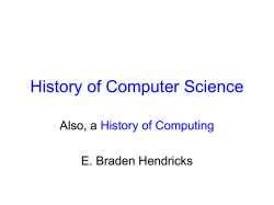 History of Computer Science