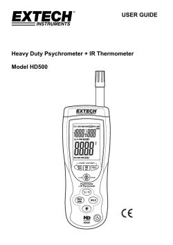 USER GUIDE Heavy Duty Psychrometer + IR Thermometer Model