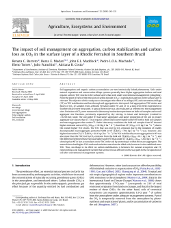 The impact of soil management on aggregation, carbon stabilization