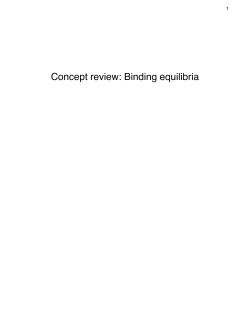 Concept review: Binding equilibria