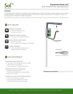 Equatorial Series (AL) WHY SOLAR? OUR