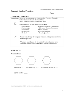 Concept: Adding Fractions