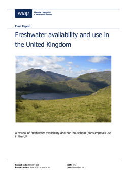 Freshwater availability and use in the UK